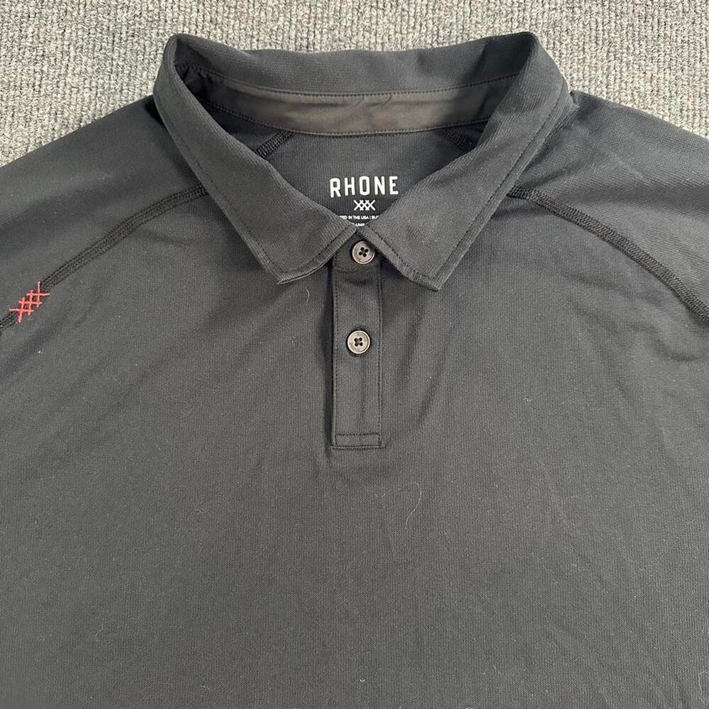 Rhone Men's Delta Pique Long Sleeve Polo Performance Lightweight Mesh Active XXL
